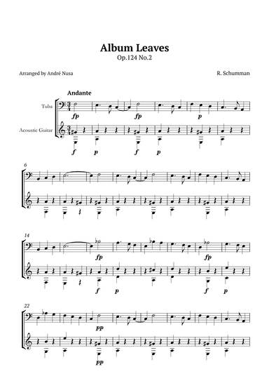 Album Leaves Op.124 No.2 (arr. André Nusa)