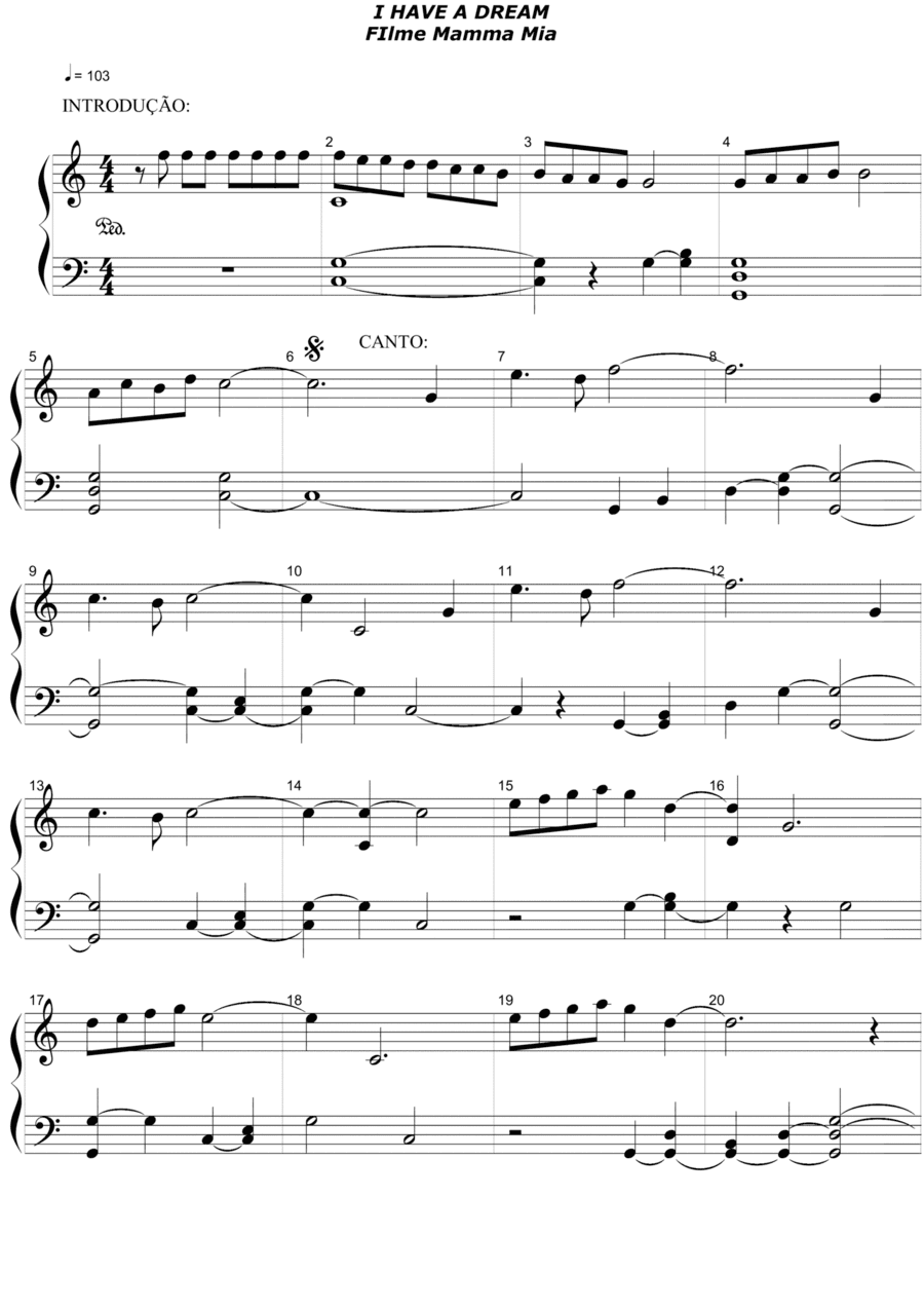 I Have A Dream (arr. Heraldo Melo dos Santos)