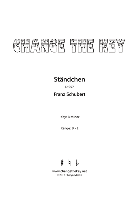 Standchen - B Minor (arr. Change the Key)