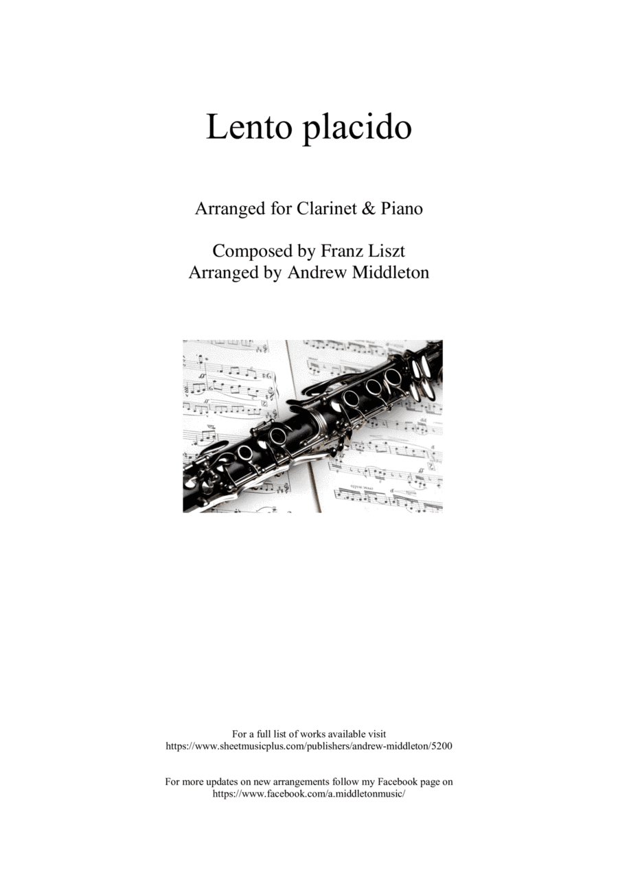 Lento placid arranged for Clarinet and Piano (arr. Andrew Middleton)