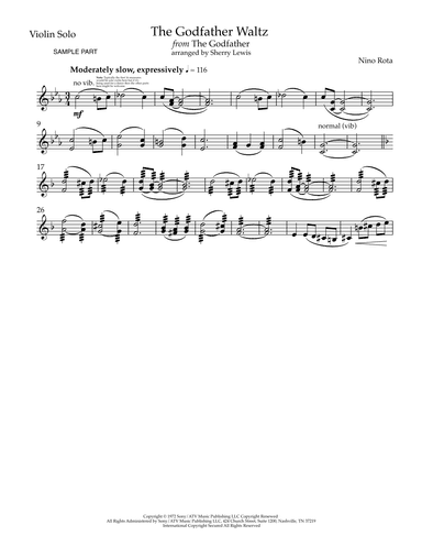 The Godfather Waltz (arr. Sherry Lewis)