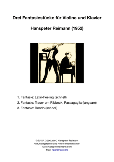 3 Fantasien für Violine und Piano