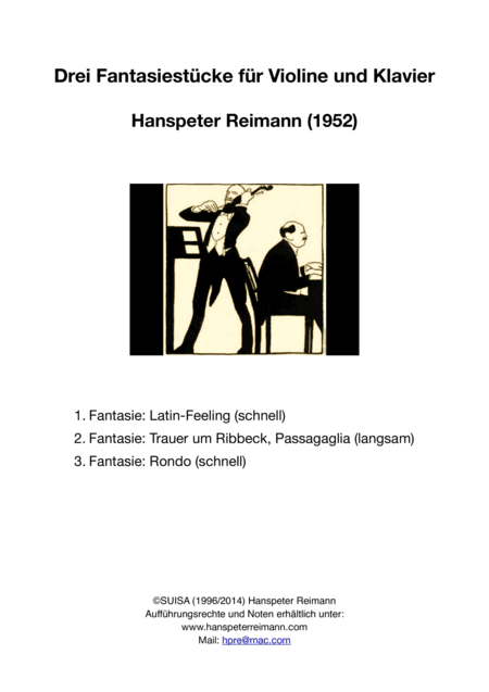 3 Fantasien für Violine und Piano