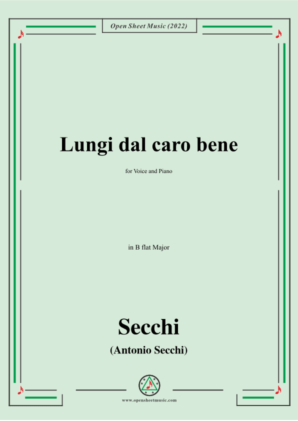 Secchi-Lungi dal caro bene,in B flat Major (arr. OSM Press)