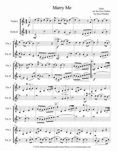 Marry Me (arr. Dave Prudon)