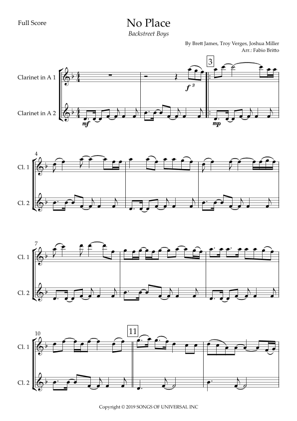 No Place (arr. Fabio Britto)