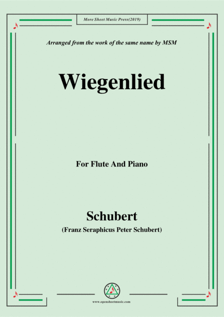 Schubert-Wiegenlied,for Flute and Piano (arr. MSM)