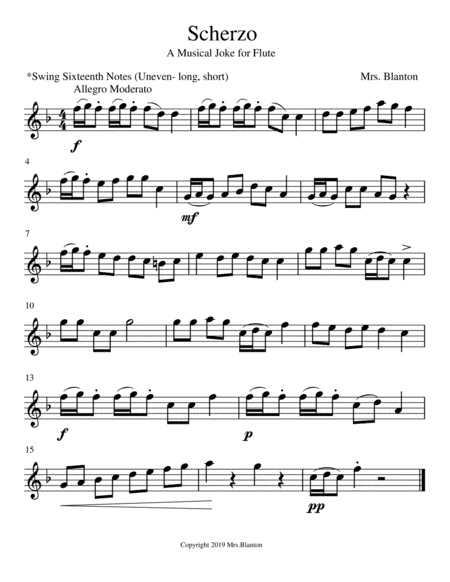 Scherzo: Unaccompanied Flute Solo