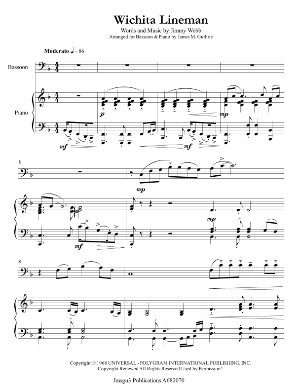 Wichita Lineman (arr. James M. Guthrie)