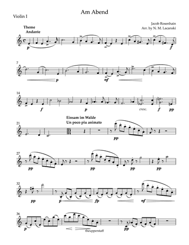 Am Abend (arr. Nick Lacanski)