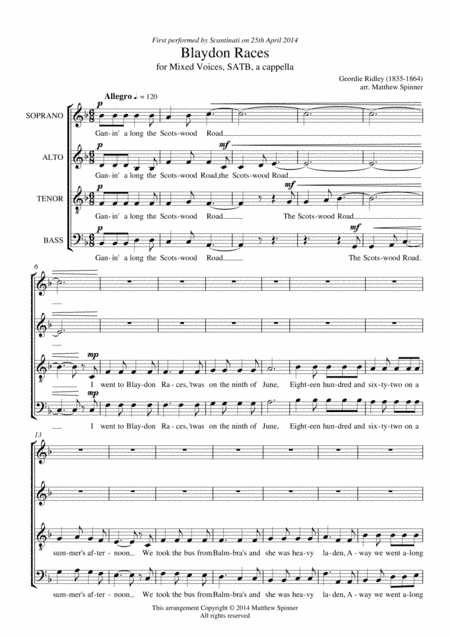 Blaydon Races (arr. Matthew Spinner)