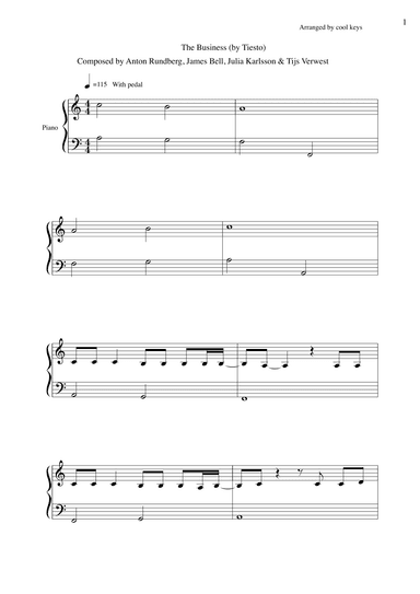 The Business (arr. Cool Keys)