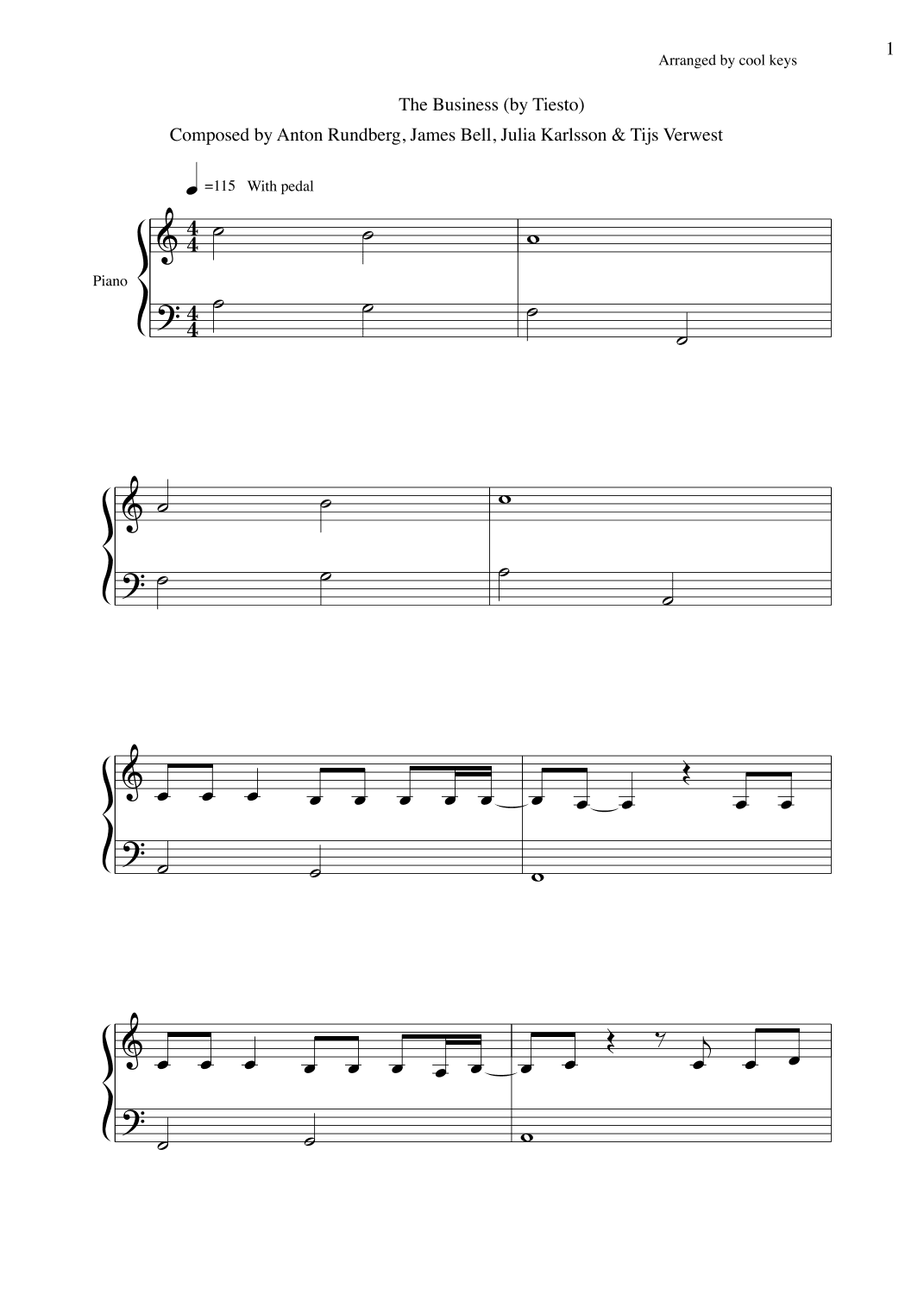 The Business (arr. Cool Keys)