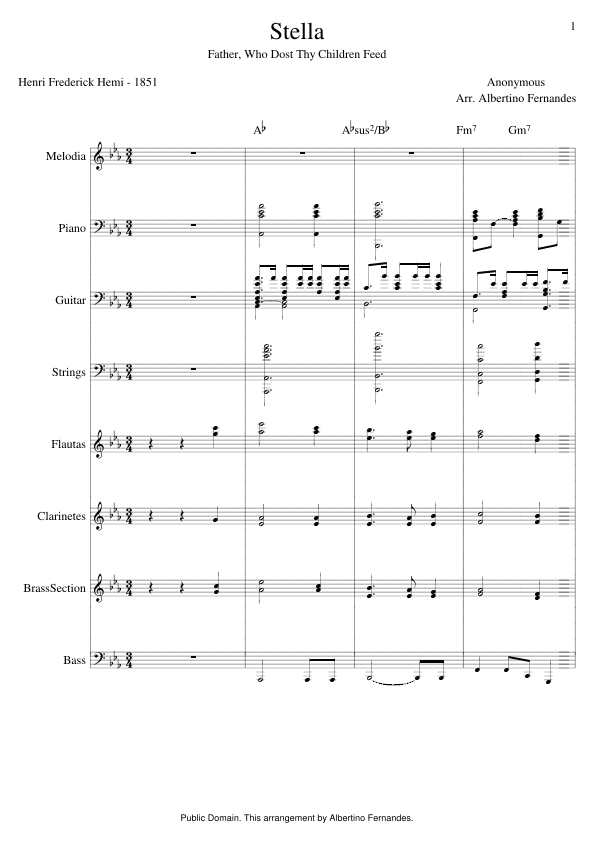 STELLA (Father, who Dost Thy Children Feed) (arr. Albertino Fernandes)