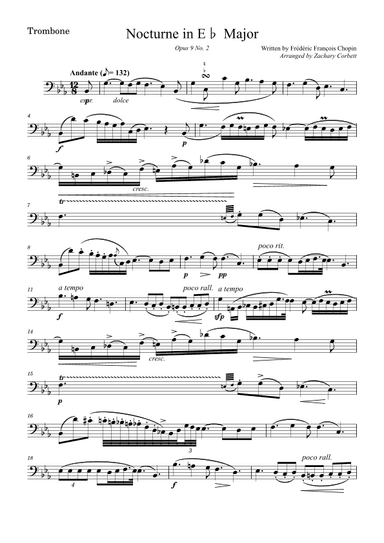 Nocturne Op 9 No 2 in Eb Major (arr. Zachary Corbett)