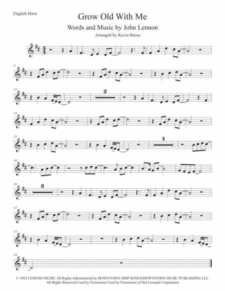 Grow Old With Me (arr. Kevin Busse)