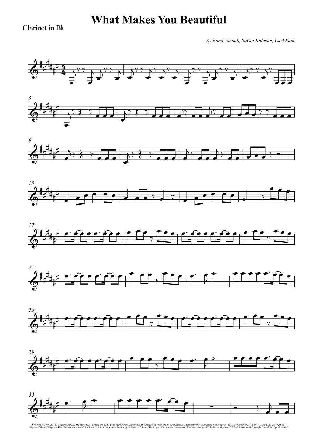 What Makes You Beautiful (arr. Wesley S> Silva)