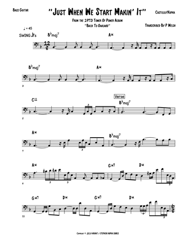 Just When We Start Makin' It (arr. Paul welsh)