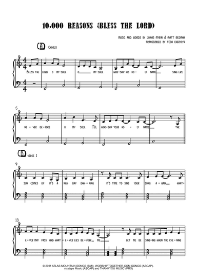 10,000 Reasons (bless The Lord) (arr. Cherylynmusic)