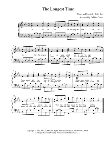 The Longest Time (arr. Debbie Center)