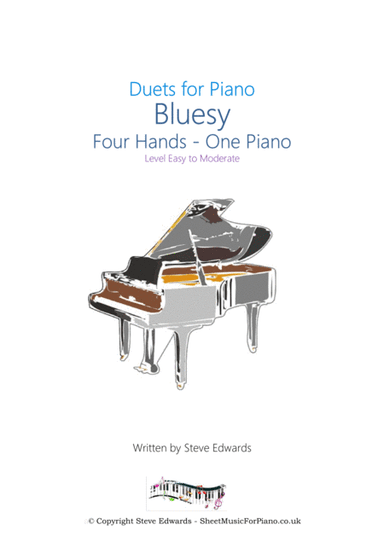Bluesy - Four Hands - One Piano - Easy/Moderate