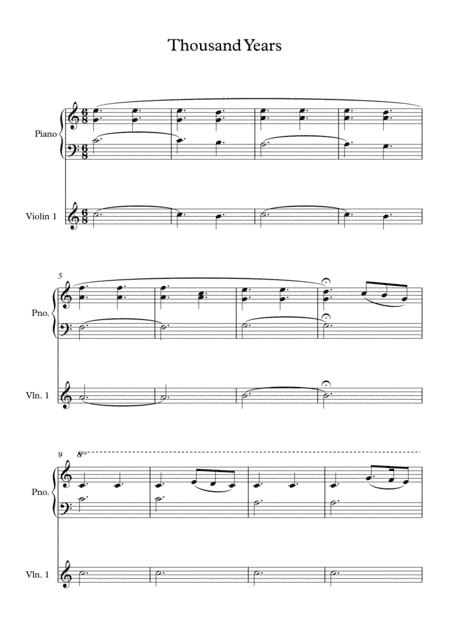 A Thousand Years (arr. Olga Leonard)