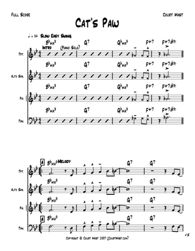 Cat's Paw - Lead Sheet