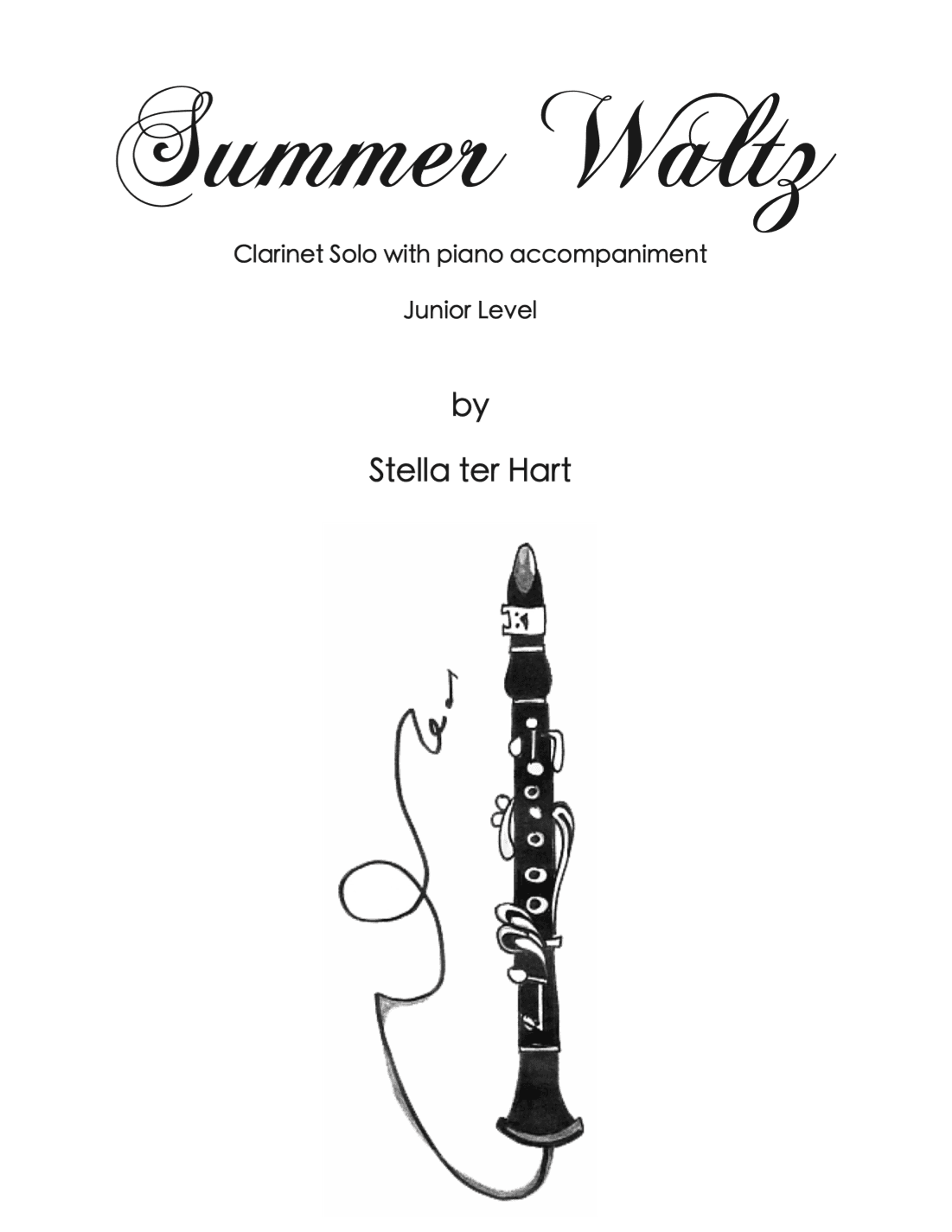 Summer Waltz - Junior Clarinet solo with piano accompaniment