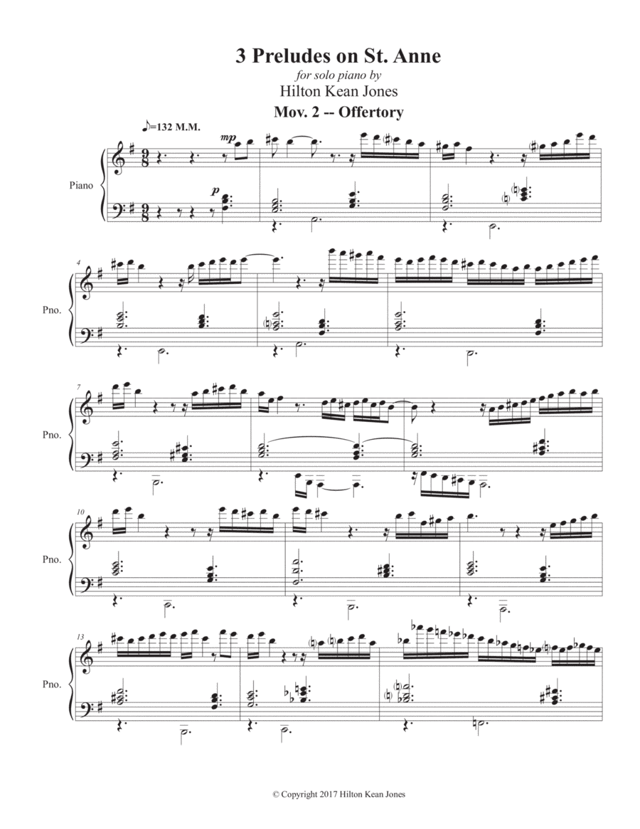 3 Preludes on St Anne - Mov 2 Offertory