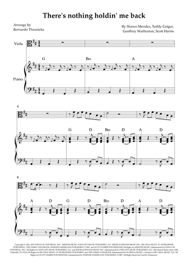 There's Nothing Holdin' Me Back (arr. Bernardo Thronicke)