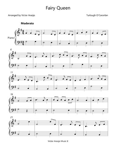 Fairy Queen - Easy Piano Version (arr. Victor Araújo)