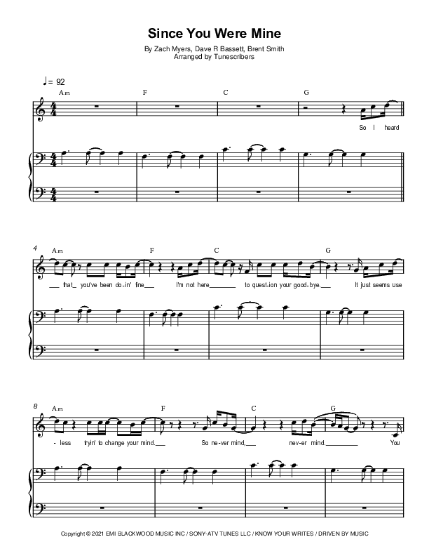 Since You Were Mine (arr. Tunescribers)