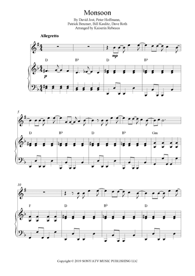 Monsoon (arr. Kaiserin Rebecca)