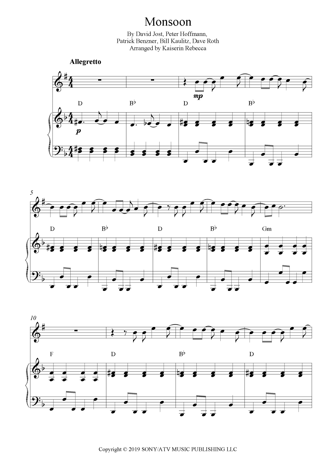 Monsoon (arr. Kaiserin Rebecca)