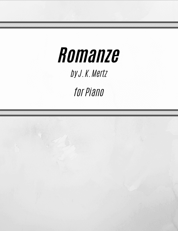 Romanze (for Piano) (arr. Kenneth Pasciak)