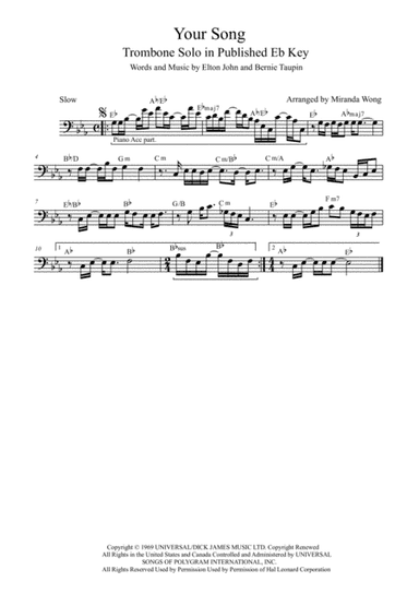 Your Song (arr. Miranda Wong)