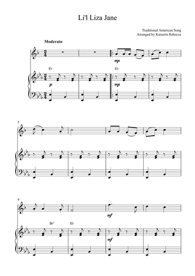 Li'l Liza Jane (arr. Kaiserin Rebecca)