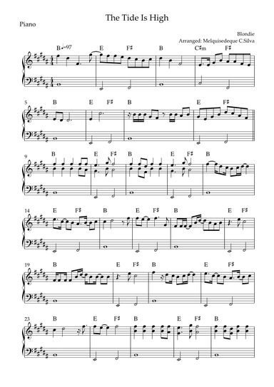 The Tide Is High (arr. Melquisedeque C.Silva)