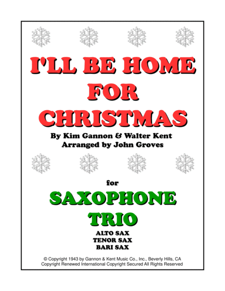 I'll Be Home For Christmas (arr. John Groves)