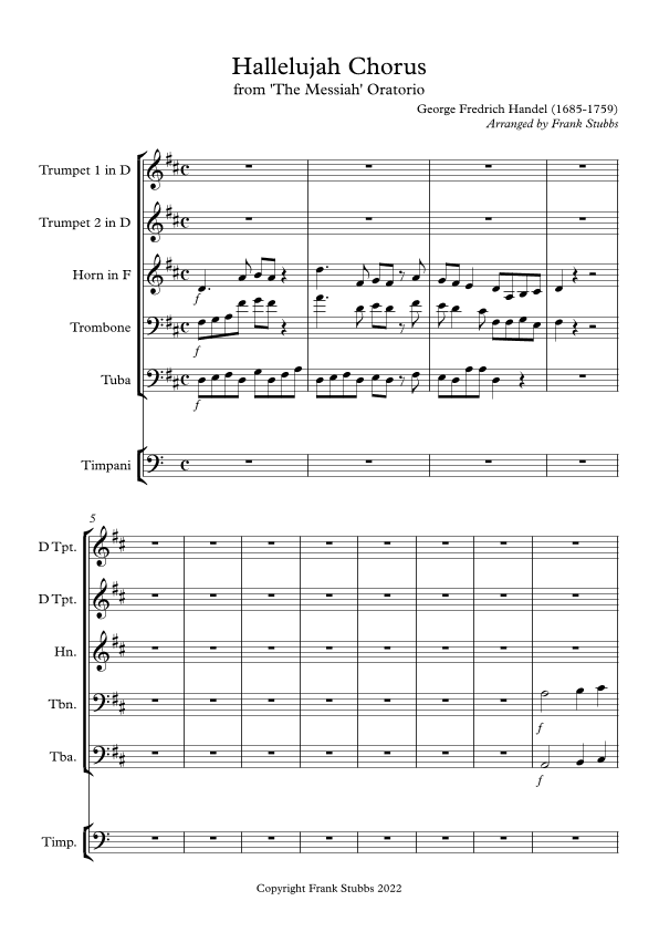 Halleluja Chorus (arr. Frank Stubbs)