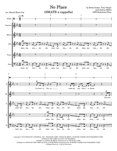 No Place Like You (arr. Daniel Bizer-Cox)