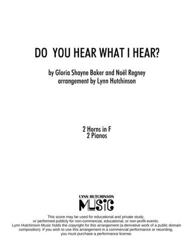 Do You Hear What I Hear (arr. Lynn Hutchinson)