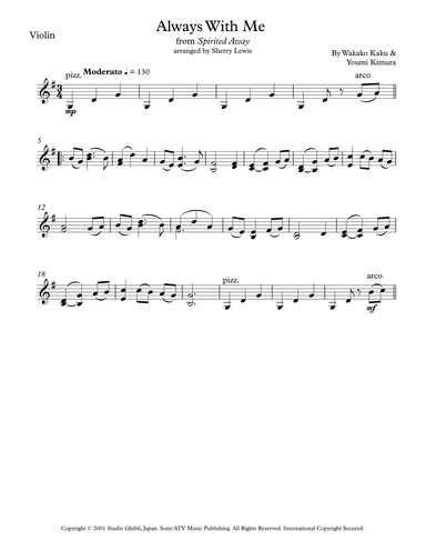 Itsumo Nandodemo (always With Me) (arr. Sherry Lewis)