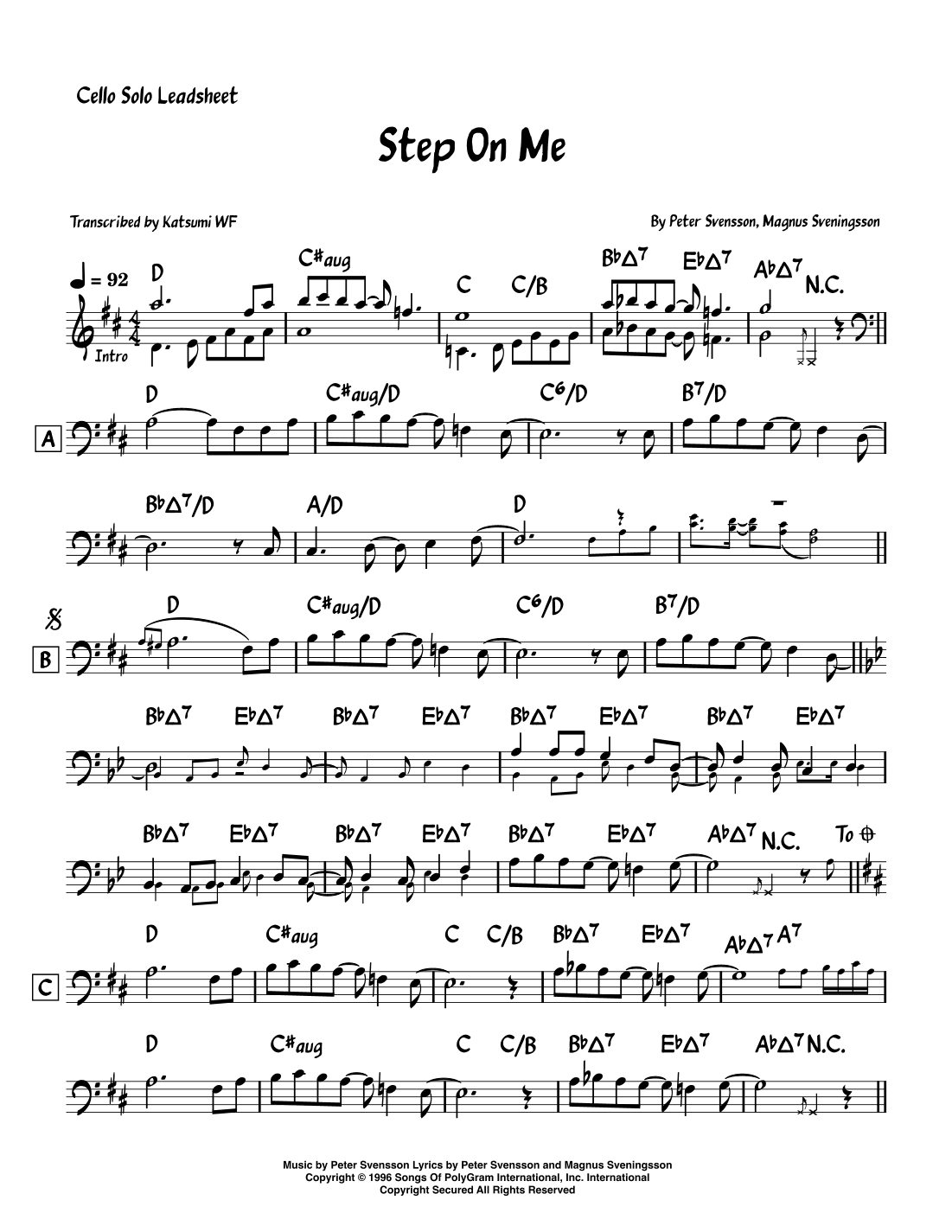 Step On Me (arr. Katsumi WF)