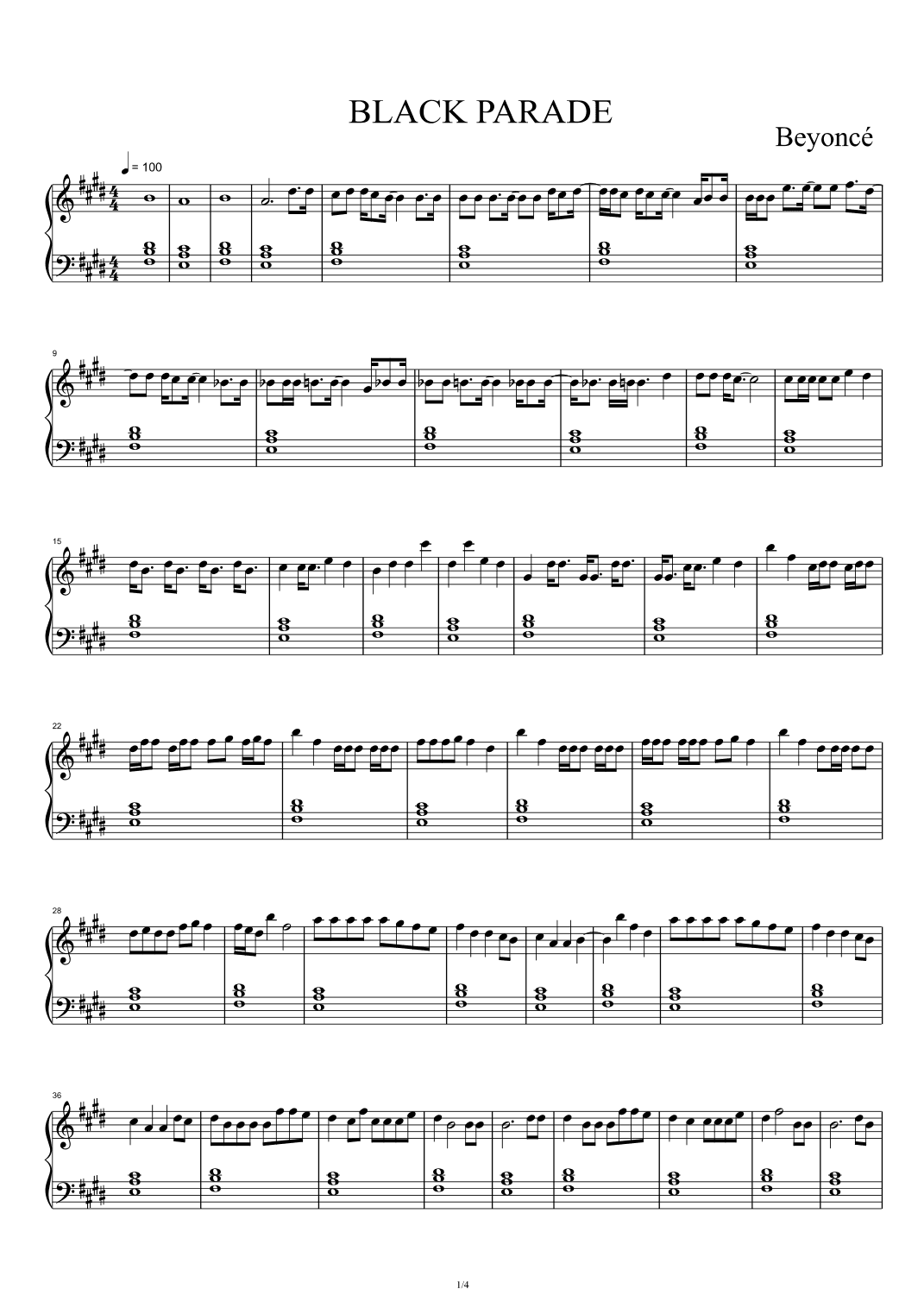 Black Parade (arr. Beyonce)