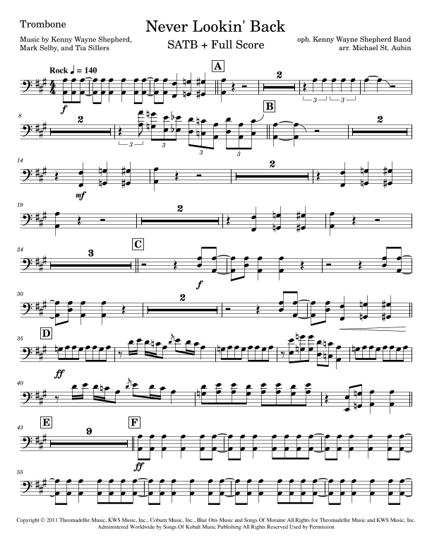 Never Lookin' Back (arr. Michael St. Aubin)