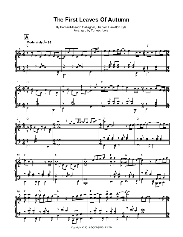 The First Leaves Of Autumn (arr. Tunescribers)