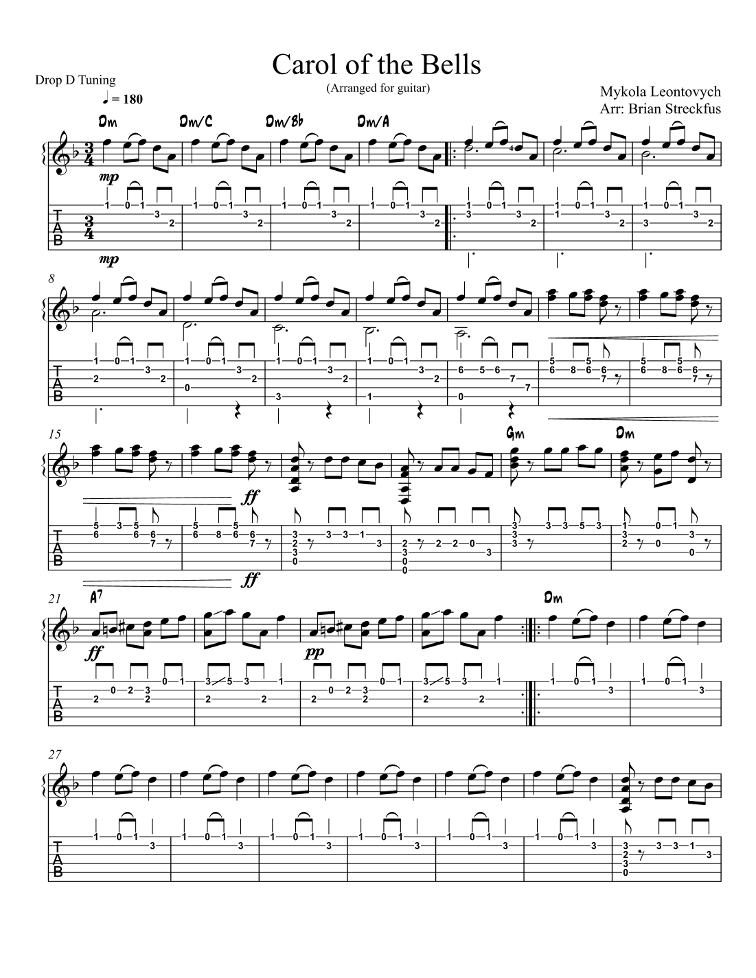 Carol of the Bells (arr. Brian Streckfus)