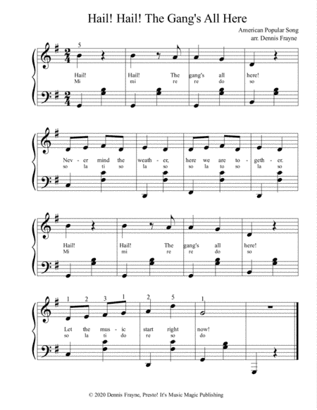 Hail! Hail! The Gang's All Here (arr. Dennis Frayne)