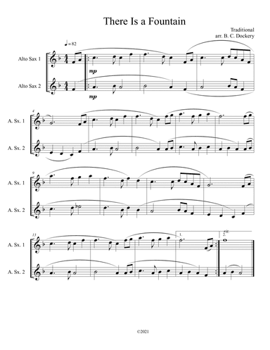 There Is a Fountain (Alto Sax Duet) (arr. B. C. Dockery)